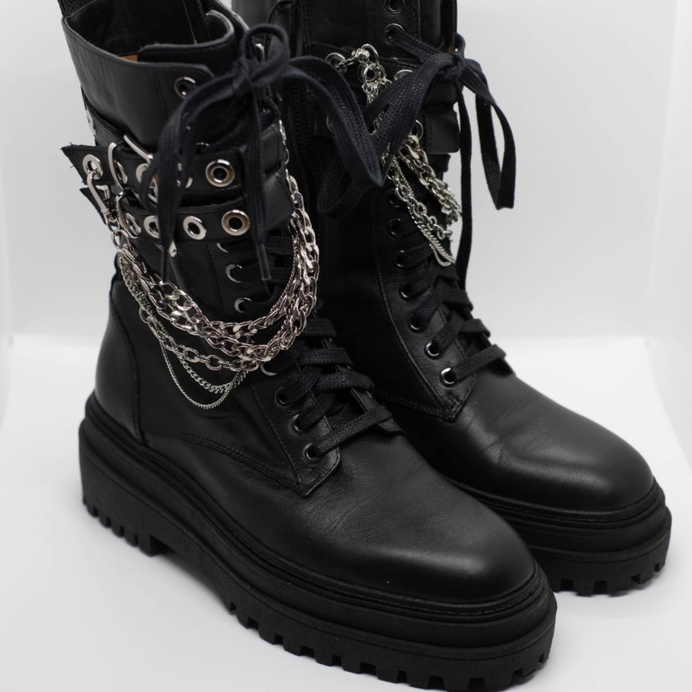 ZARA PLATFORM COMBAT BOOTS